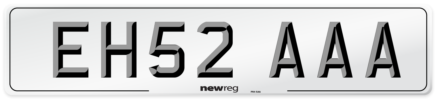 EH52 AAA Number Plate from New Reg